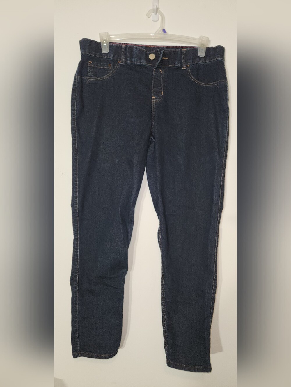 Lane Bryant Dark Wash Denim Jeggings - Dark Blue. 18